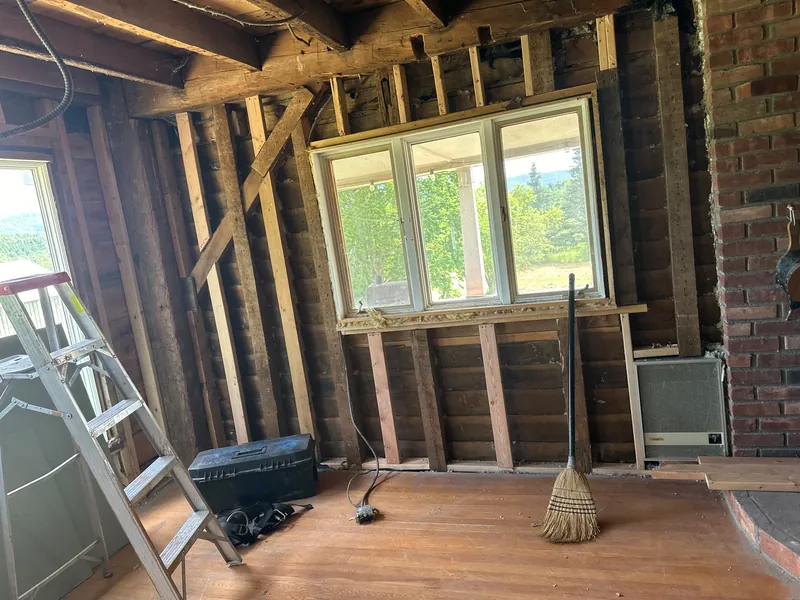 Interior renovation — re-framing walls