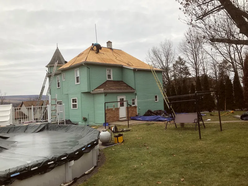 Insurance Claims Assistance — Victorian house — new roof sheathing
